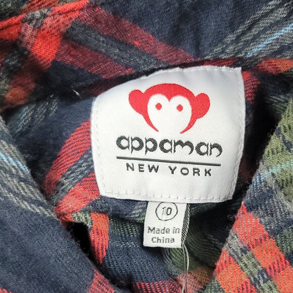Appaman Boys Plaid Button Down Shirt Size 10 Flannel - Picture 8 of 9